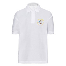 Garrett Hall School White Polo Shirt with Logo