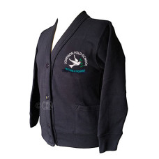 Johnson Fold School Cardigan with Logo