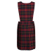 Parklee Pinafore, Pleated, Burgundy Check