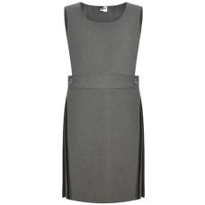 Pinafore Dress, Grey, Bib Style