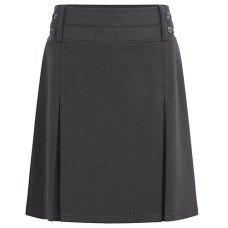 4 Button - 2 Pleat Skirt - GREY