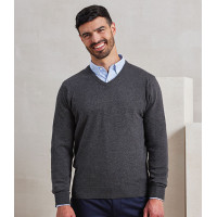 PR694 - Premier Knitted Cotton Acrylic V Neck Jumper