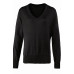 PR696 - Premier Ladies Knitted Cotton Acrylic V Neck Jumper