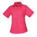PR302 - Premier Short Sleeve Ladies Poplin Blouse