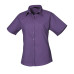 PR302 - Premier Short Sleeve Ladies Poplin Blouse