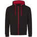 JH053 - AWD Just Hoods Zipped Varsity Hoodie