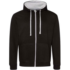 JH053 - AWD Just Hoods Zipped Varsity Hoodie