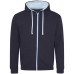 JH053 - AWD Just Hoods Zipped Varsity Hoodie